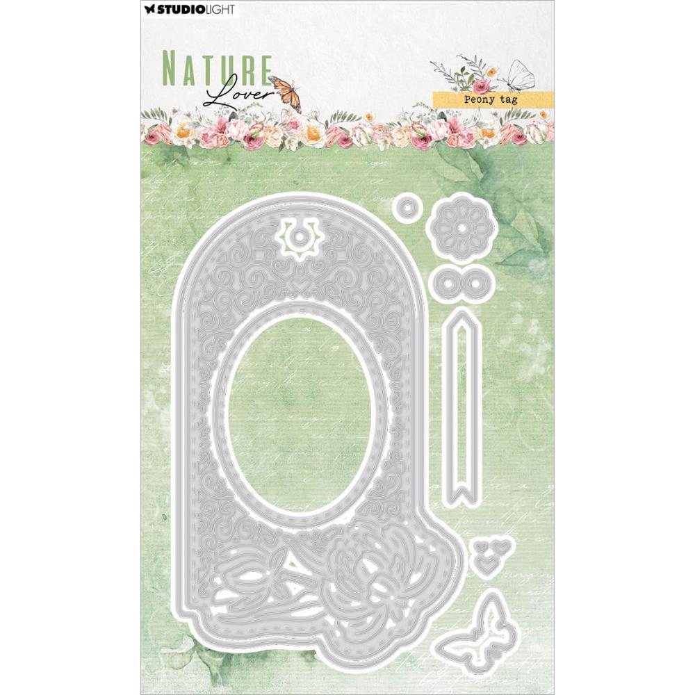 Studio Light Nature Lover Cutting Dies: Nr. 772, Peony Tag (LNLCD772)