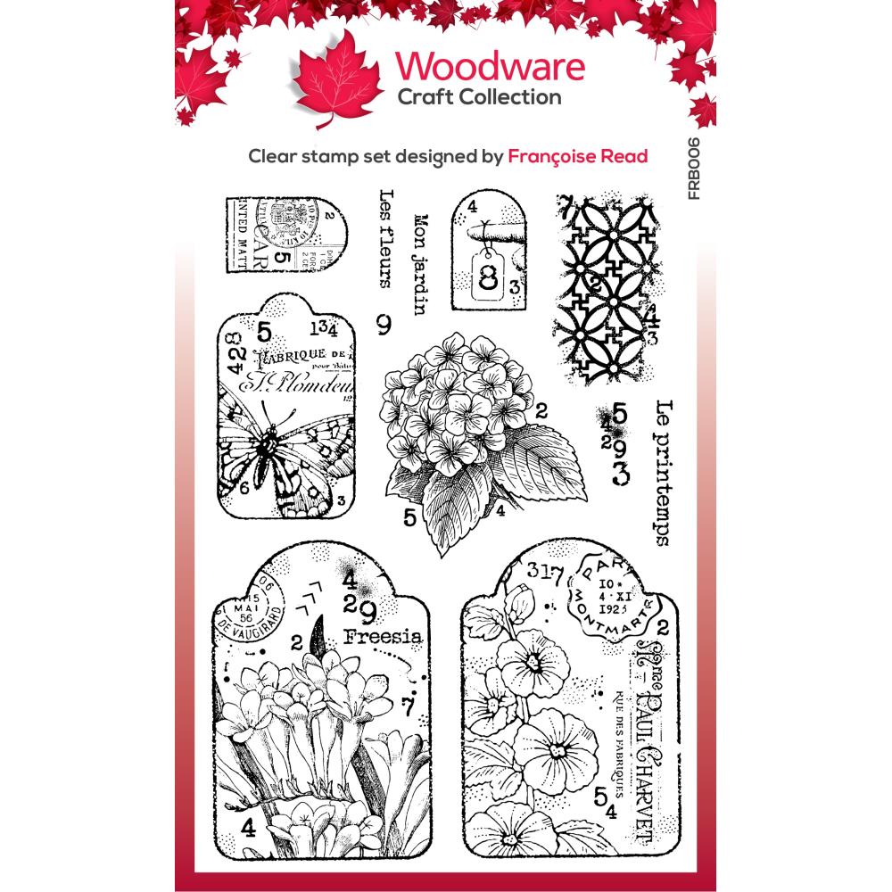 Woodware 6"X8" Clear Stamps Singles: Garden Tags (FRB006)