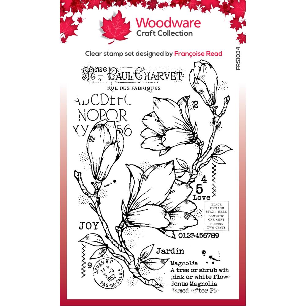 Woodware 4"X6" Clear Stamps Singles: Spring Magnolia (FRS1034)