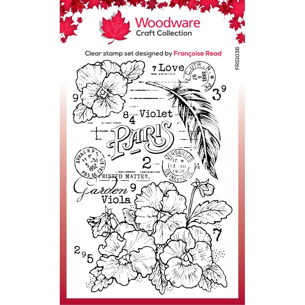 Woodware 4"X6" Clear Stamps Singles: Viola (FRS1036)