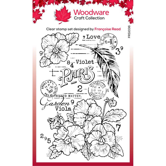 Woodware 4"X6" Clear Stamps Singles: Viola (FRS1036)