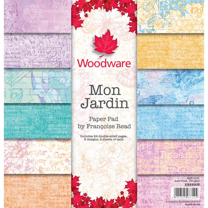 Woodware Mon Jardin 8"X8" Paper Pad, by Francoise Read (FRPP005)