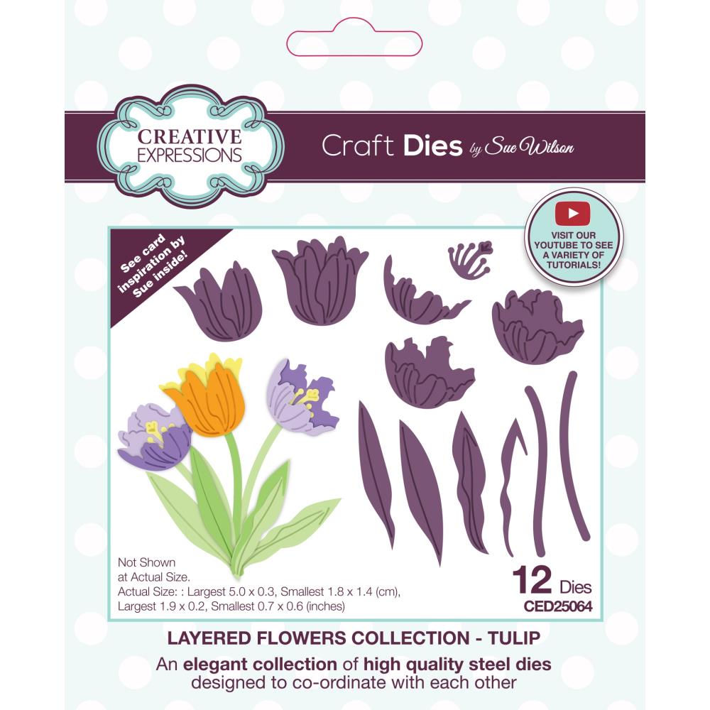 Creative Expressions Craft Dies: Tulip - Layered Flowers, By Sue Wilson (CED25064)