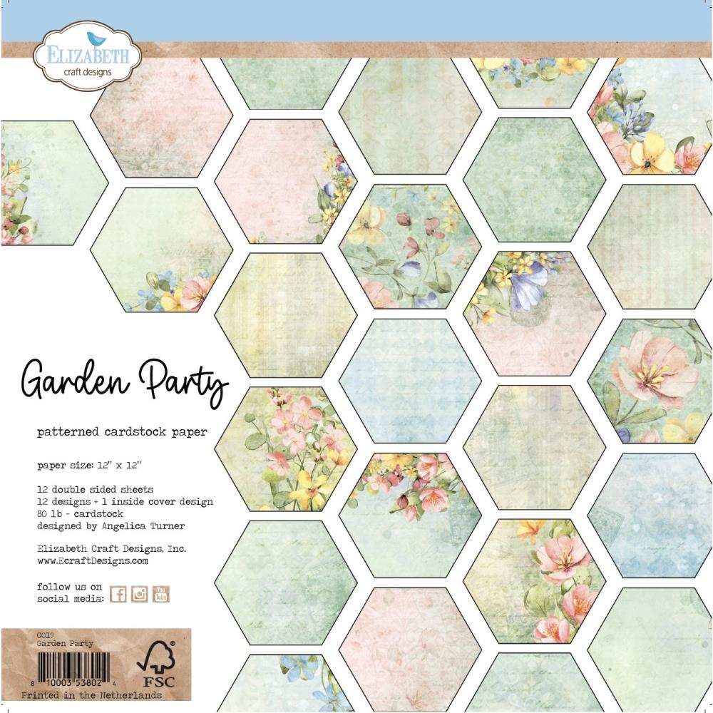 Elizabeth Craft Garden Party 12"x12" Double-Sided Cardstock Pack (ECC019)