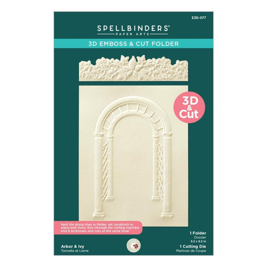 Spellbinders Through The Arbor Garden 3D Embossing Folder: Arbor & Ivy, By Susan Tierney-Cockburn (E3D077)