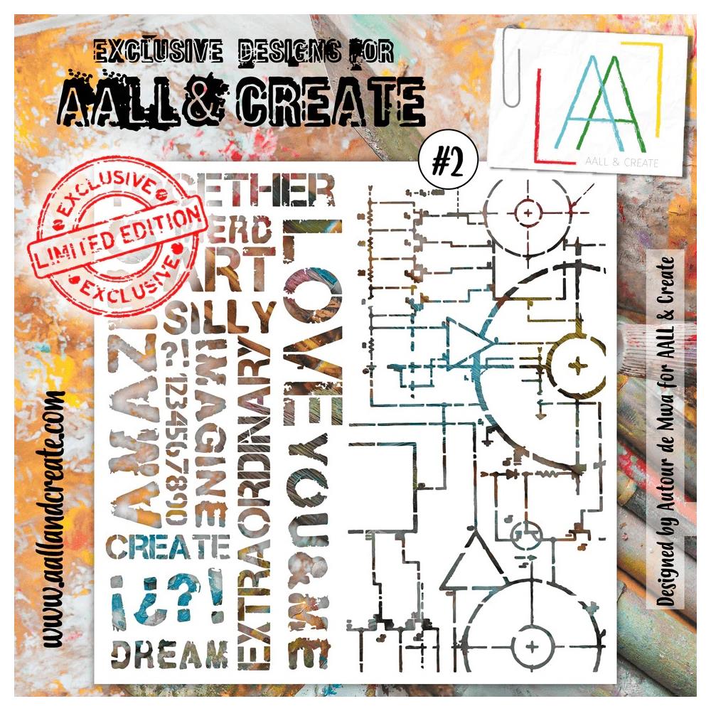 AALL And Create 6"X6" Stencil: Circuit (ALLPC002)