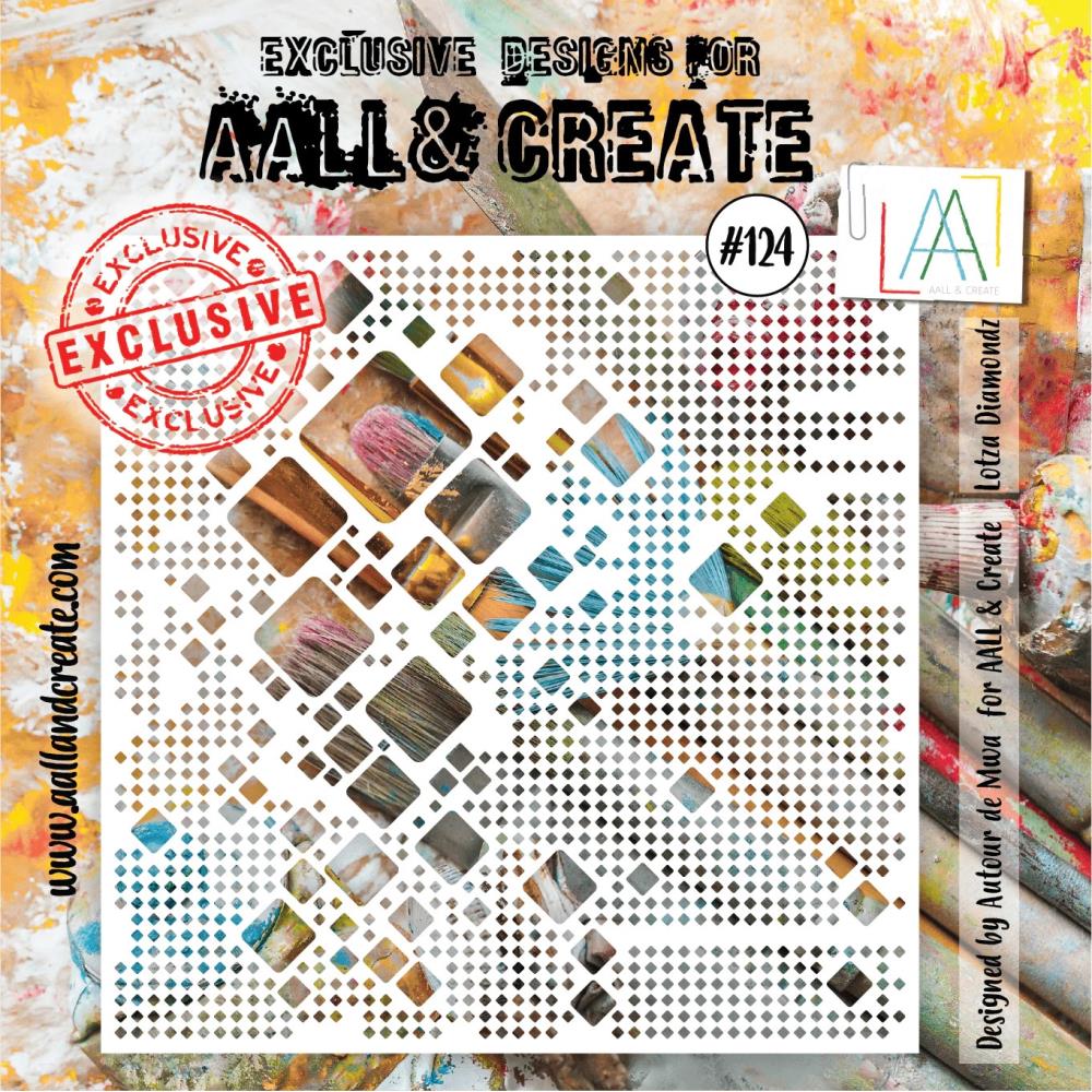 AALL And Create 6"X6" Stencil: Lotza Diamondz (ALLPC124)