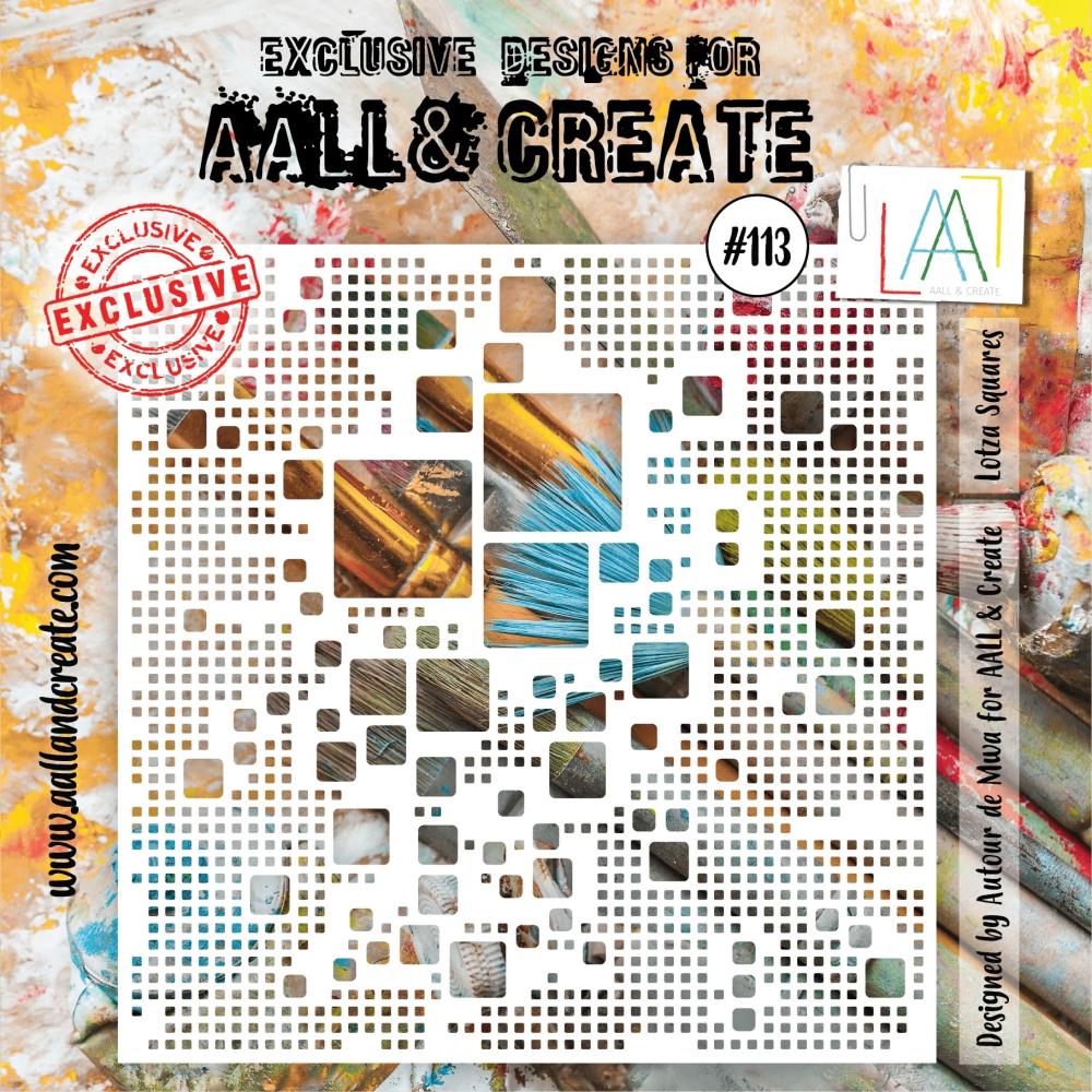 AALL And Create 6"X6" Stencil: Lotza Squares (ALLPC113)