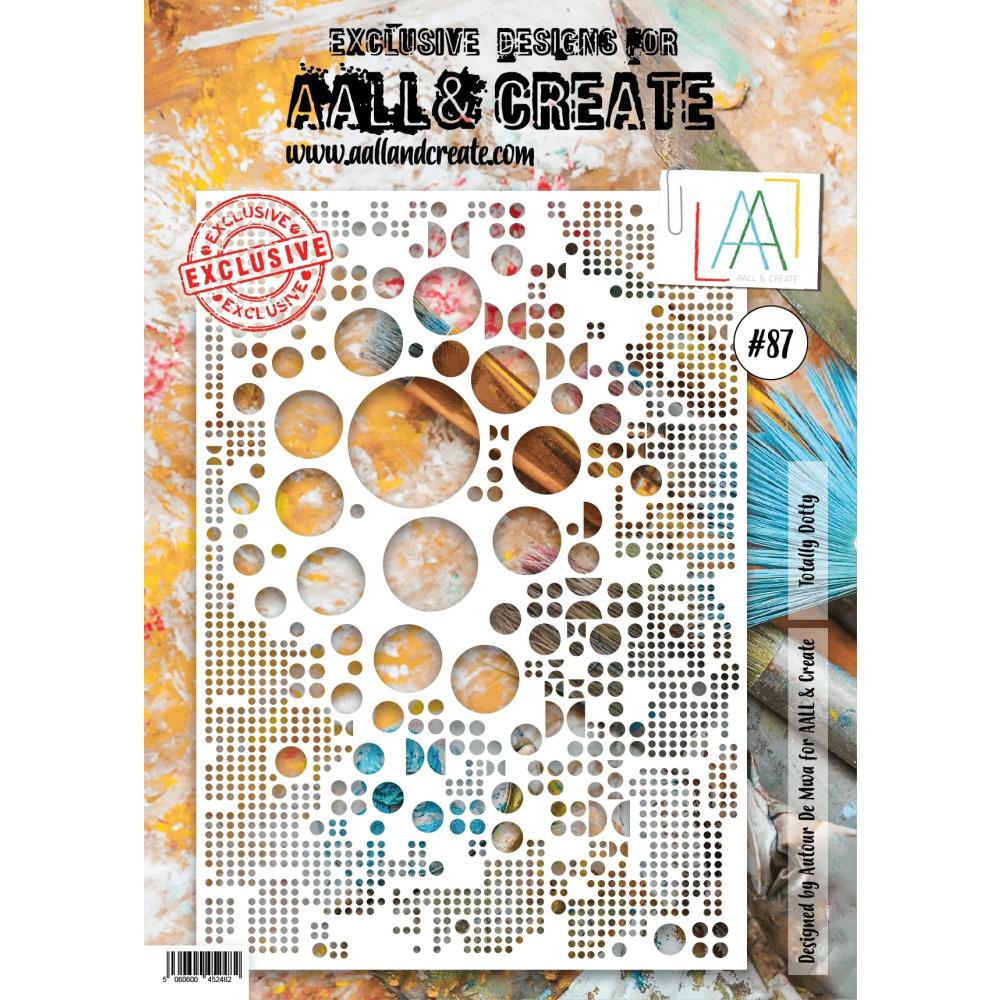 AALL And Create A4 Stencil: Totally Dotty (ALLPC087)