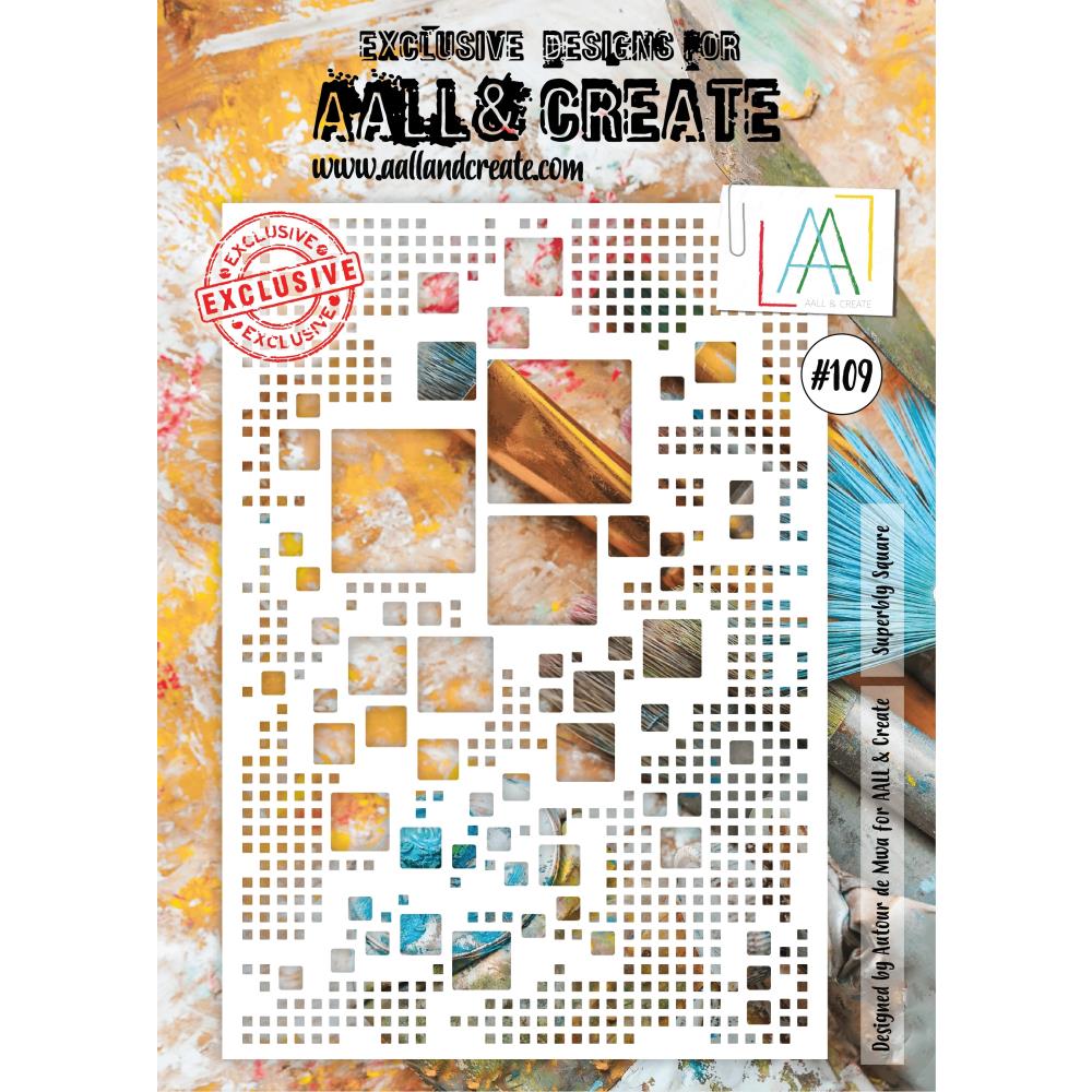 AALL And Create A4 Stencil: Superbly Square (ALLPC109)