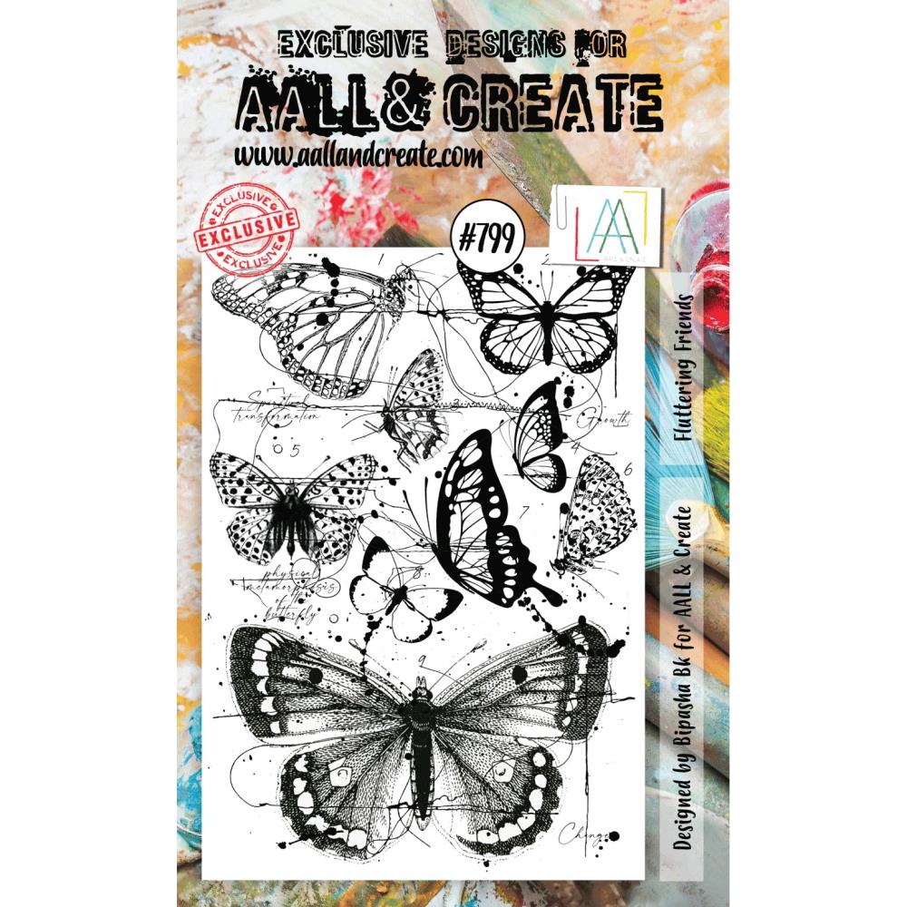 AALL And Create A6 Photopolymer Clear Stamp Set: Fluttering Friends (ALLTP799)