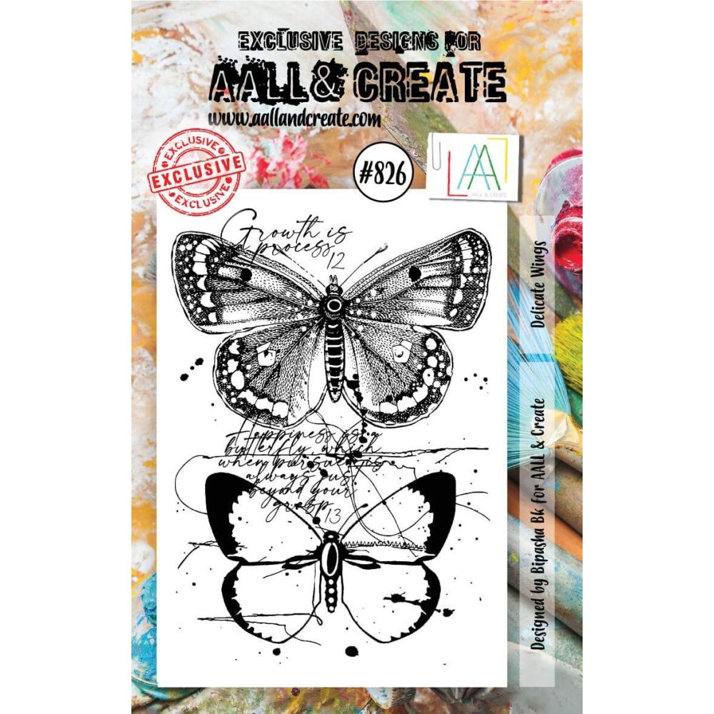 AALL And Create A7 Photopolymer Clear Stamp Set: Delicate Wings (ALLTP826)