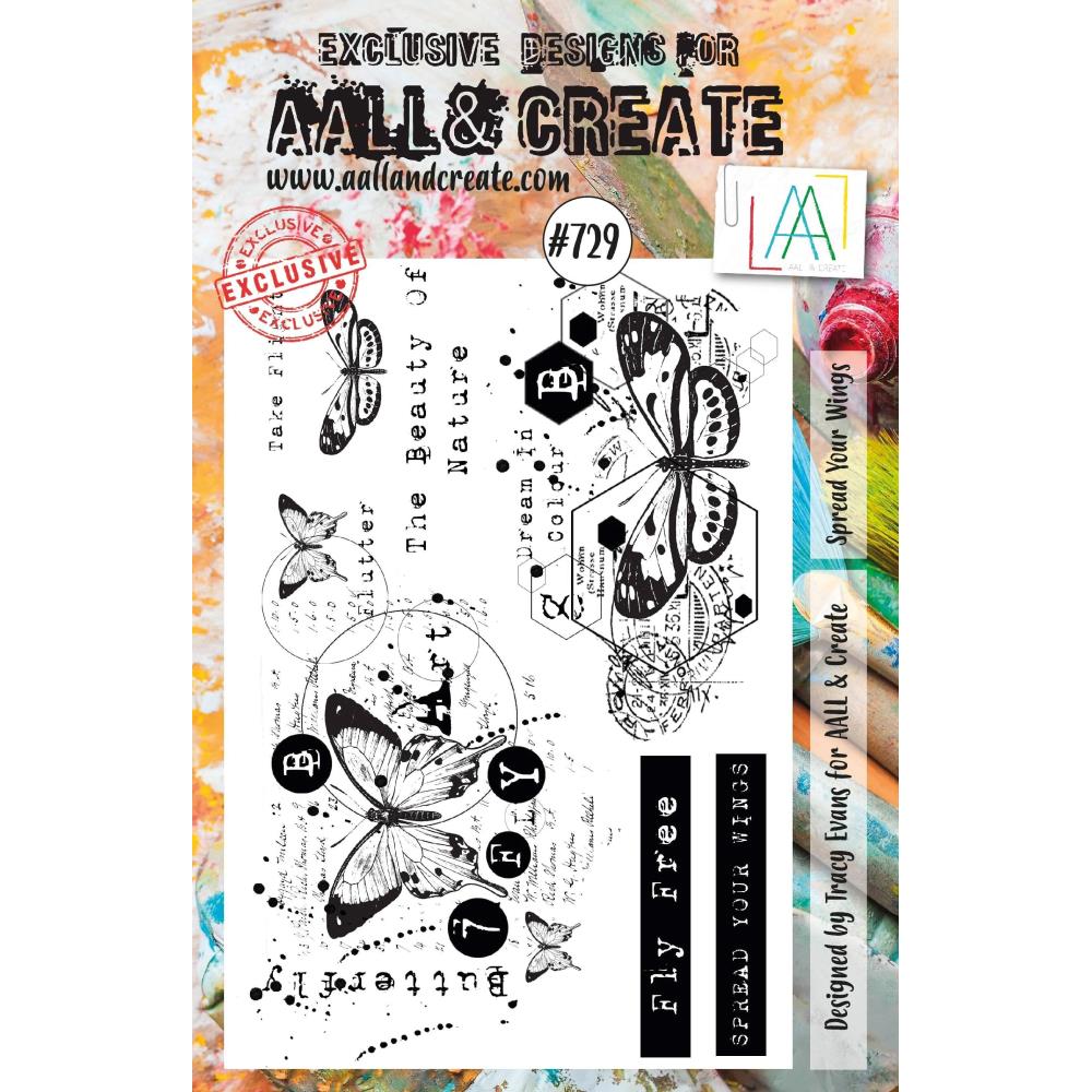 AALL And Create A5 Photopolymer Clear Stamp Set: Spread Your Wings (ALLTP729)