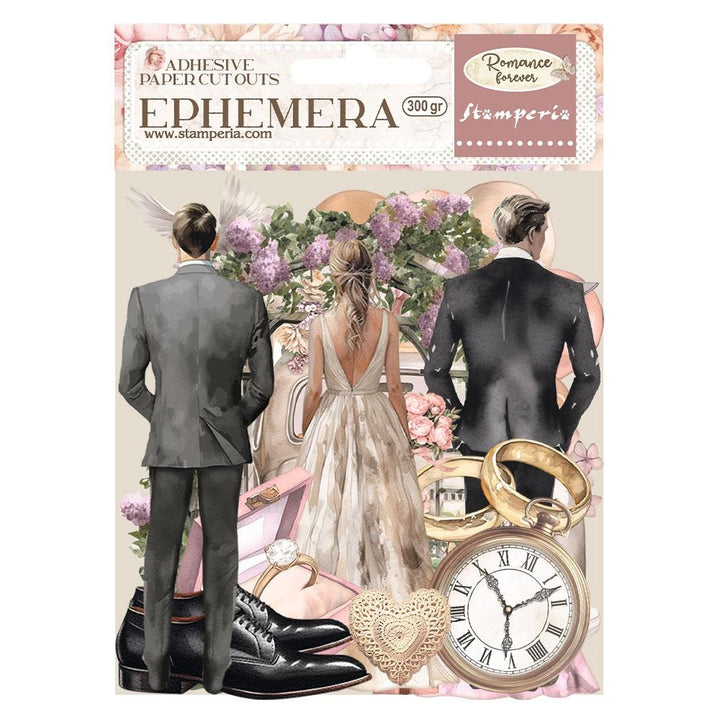 Stamperia Romance Forever Cardstock Ephemera Adhesive Paper Cut Outs: Ceremony Edition (DFLCT37)
