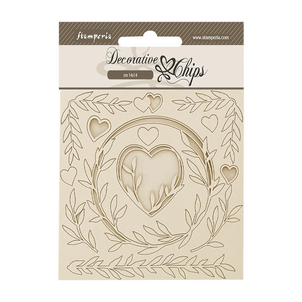 Stamperia Romance Forever 5.5"X5.5" Decorative Chips: Hearts (SCB200)