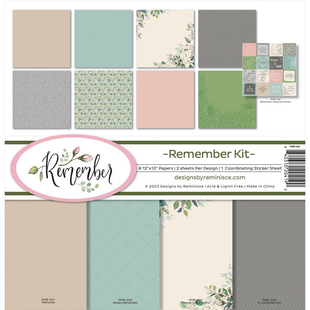 Reminisce 12"X12" Collection Kit: Remember (RMB200)