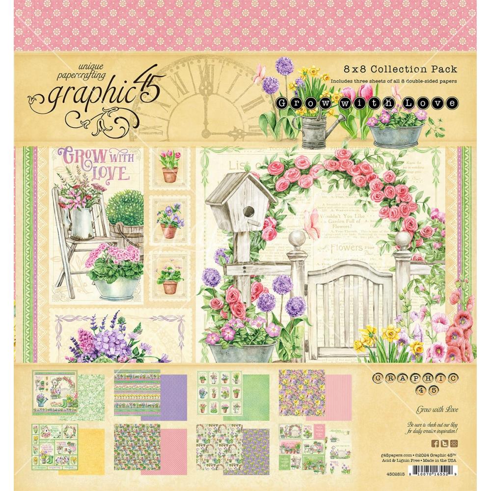 Graphic 45 Grow With Love 8"X8" Collection Pack (G4502815)
