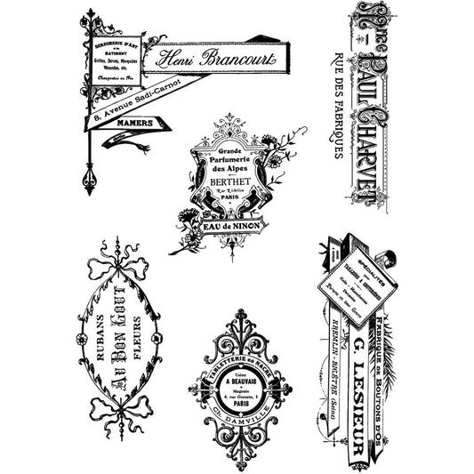 Creative Expressions Taylor Made Journals 6"X8" Clear Stamp: French Ads 2 (CEC1066)