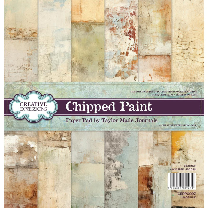 Creative Expressions Taylor Made Journals 8"X8" Paper Pad: Chipped Paint (CEPP0027)