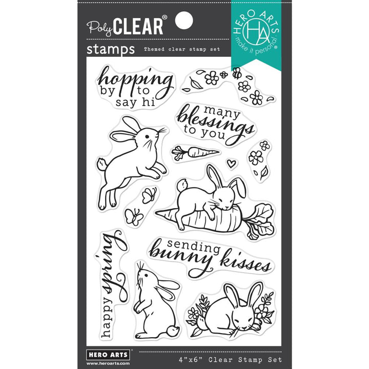 Hero Arts 4"X6" Clear Stamps: Spring Bunny (HACM742)