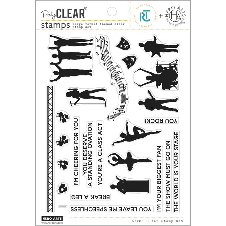 Hero Arts 6"X8" Clear Stamps: HA + RT Center Stage (HACM743)