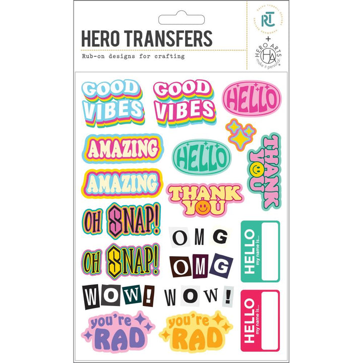 Hero Arts Hero Transfers: HA + RT Notebook Messages (HART130)