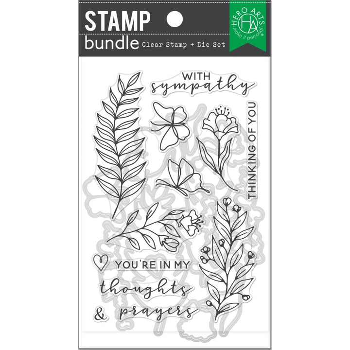 Hero Arts Clear Stamp & Die Combo: With Sympathy (HASB378)