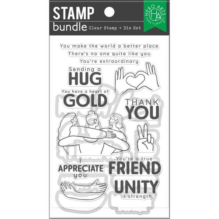 Hero Arts Clear Stamp & Die Combo: I Appreciate You (HASB390)