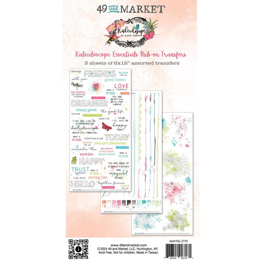 49 and Market Kaleidoscope Rub-On Transfer Set: Essentials (KAL27181)