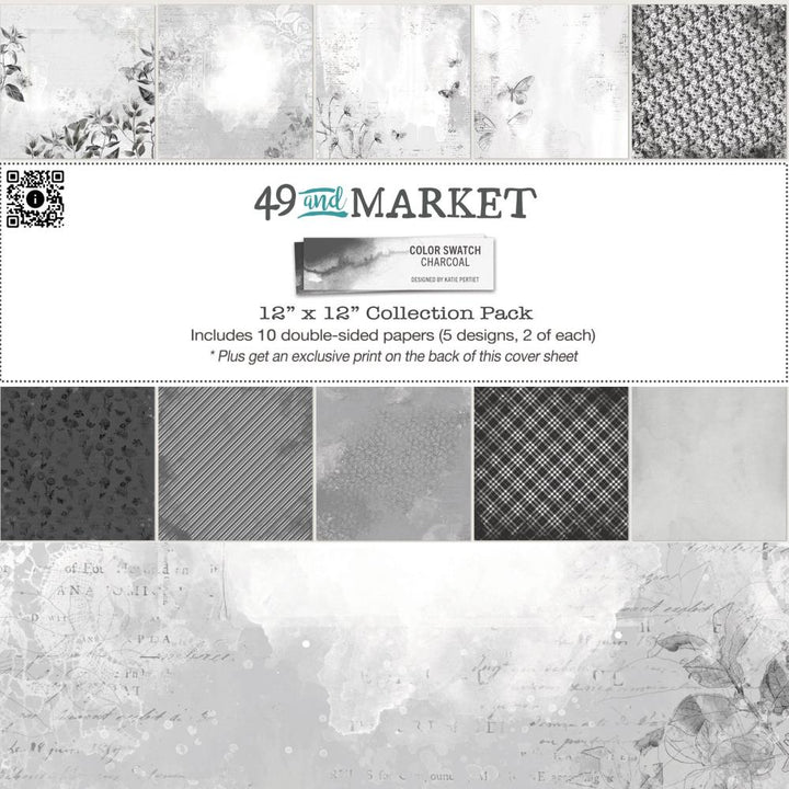 49 and Market Color Swatch: Charcoal 12"X12" Collection Pack (CCS27365)