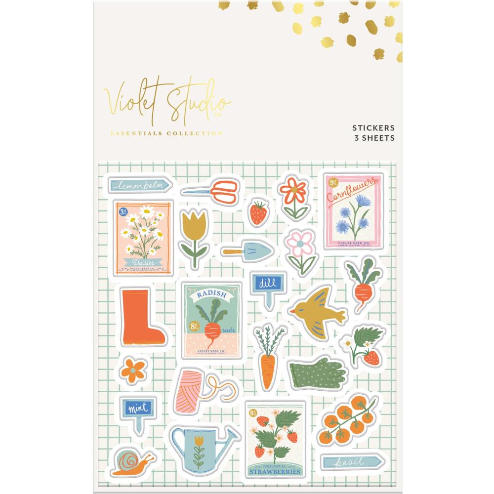 Crafter's Companion Violet Studio Sticker Sheets: Garden Party (KSHTGDNP)