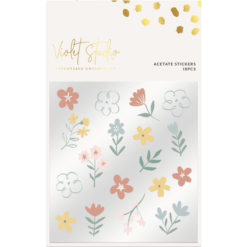 Crafter's Companion Violet Studio Acetate Stickers: Floral Serenity (KACEFLSR)