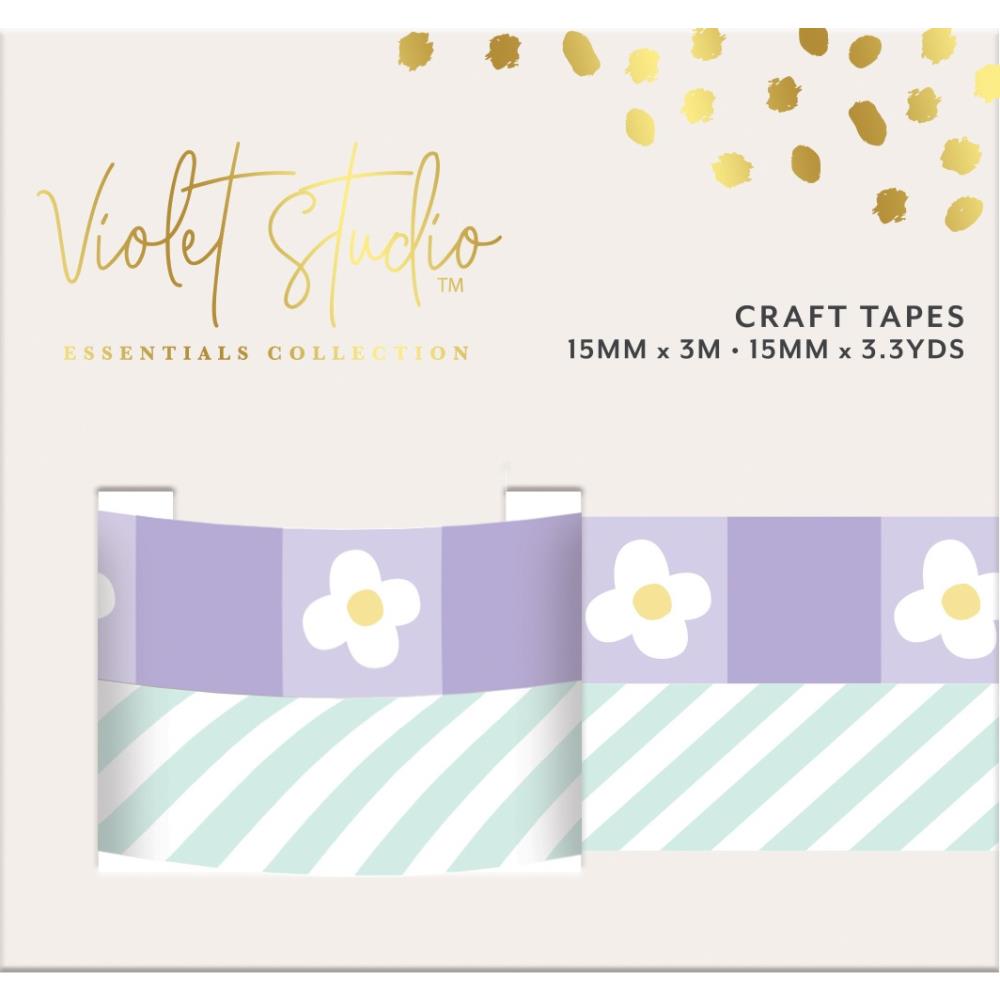 Crafter's Companion Violet Studio Washi Tape: Blossoms And Bunnies, 2/Pkg (VWSHBLBN)