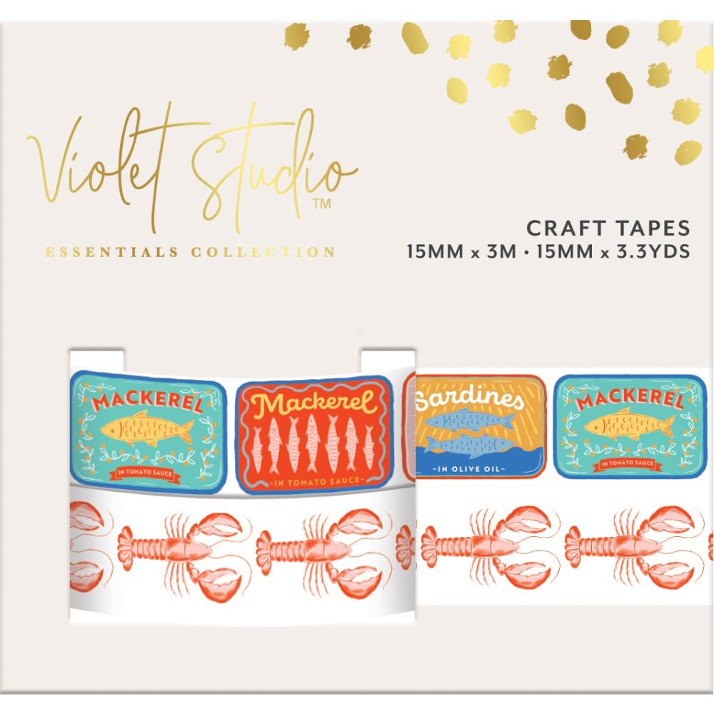 Crafter's Companion Violet Studio Washi Tape: New Nautical, 2/Pkg (VWSHNAUN)