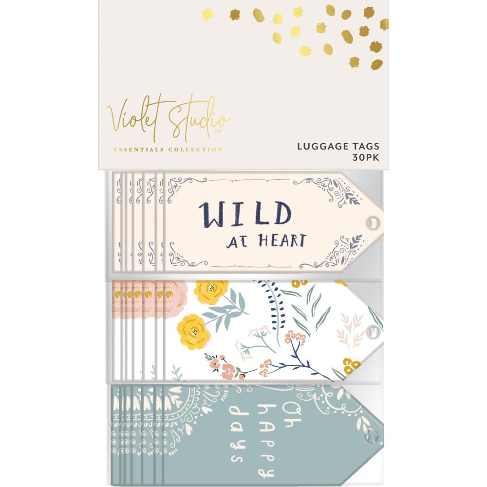 Crafter's Companion Violet Studio Printed Tags: Handmade Happiness, 30/Pkg (PTAGHMHP)