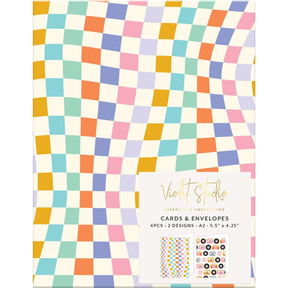 Crafter's Companion Violet Studio Notecards And Envelopes: Roll With It (NTC6RLLW)