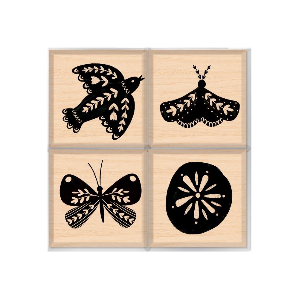 Crafter's Companion Violet Studio Mini Wood Stamp Set: Folk Tales, 4/Pkg (SSETFKTL)