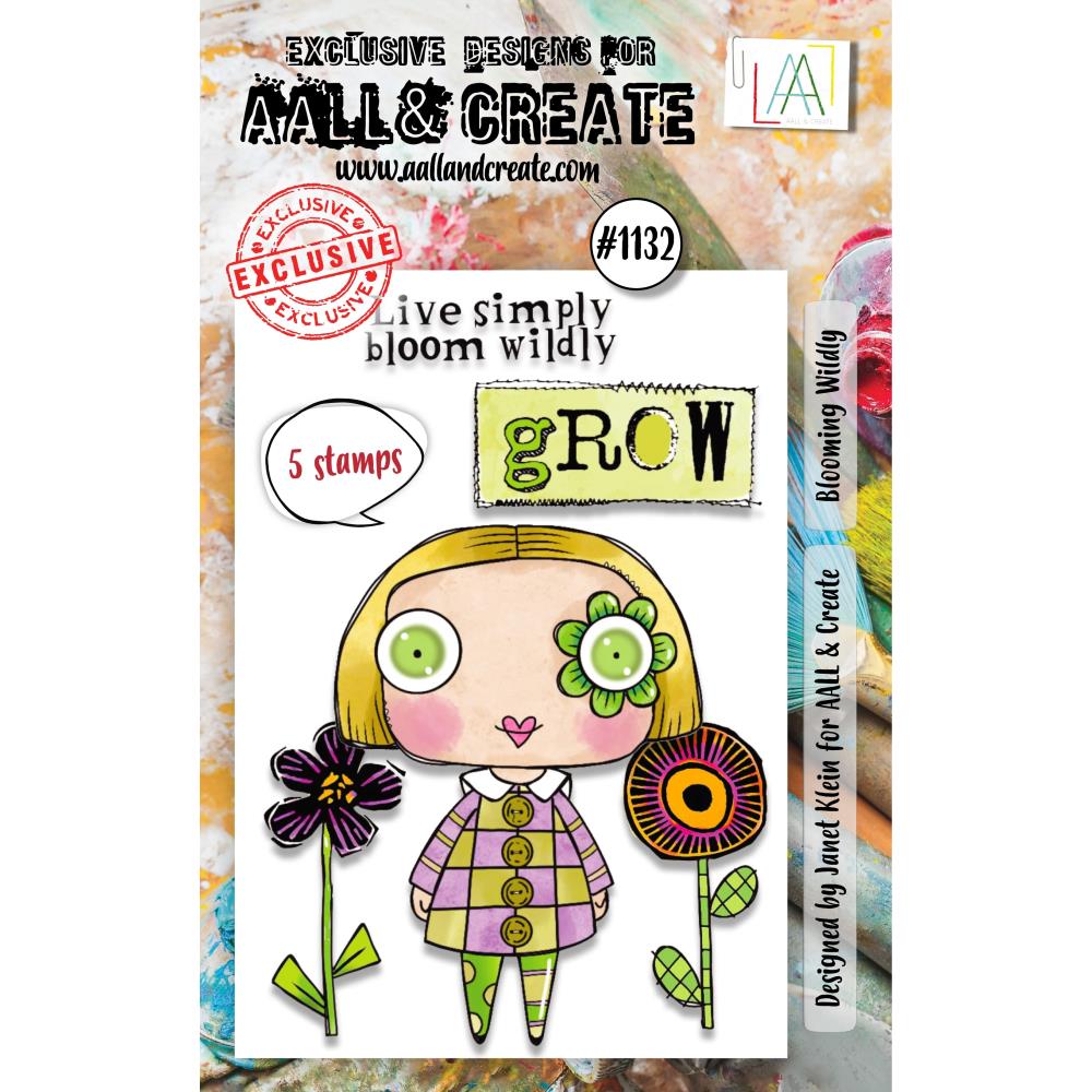 AALL And Create A7 Photopolymer Clear Stamp Set: Blooming Wildly (LLTP1132)