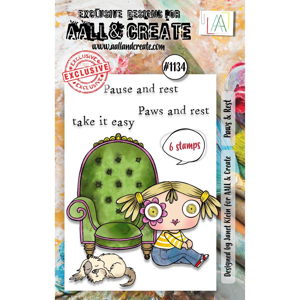 AALL And Create A7 Photopolymer Clear Stamp Set: Paws & Rest (LLTP1134)