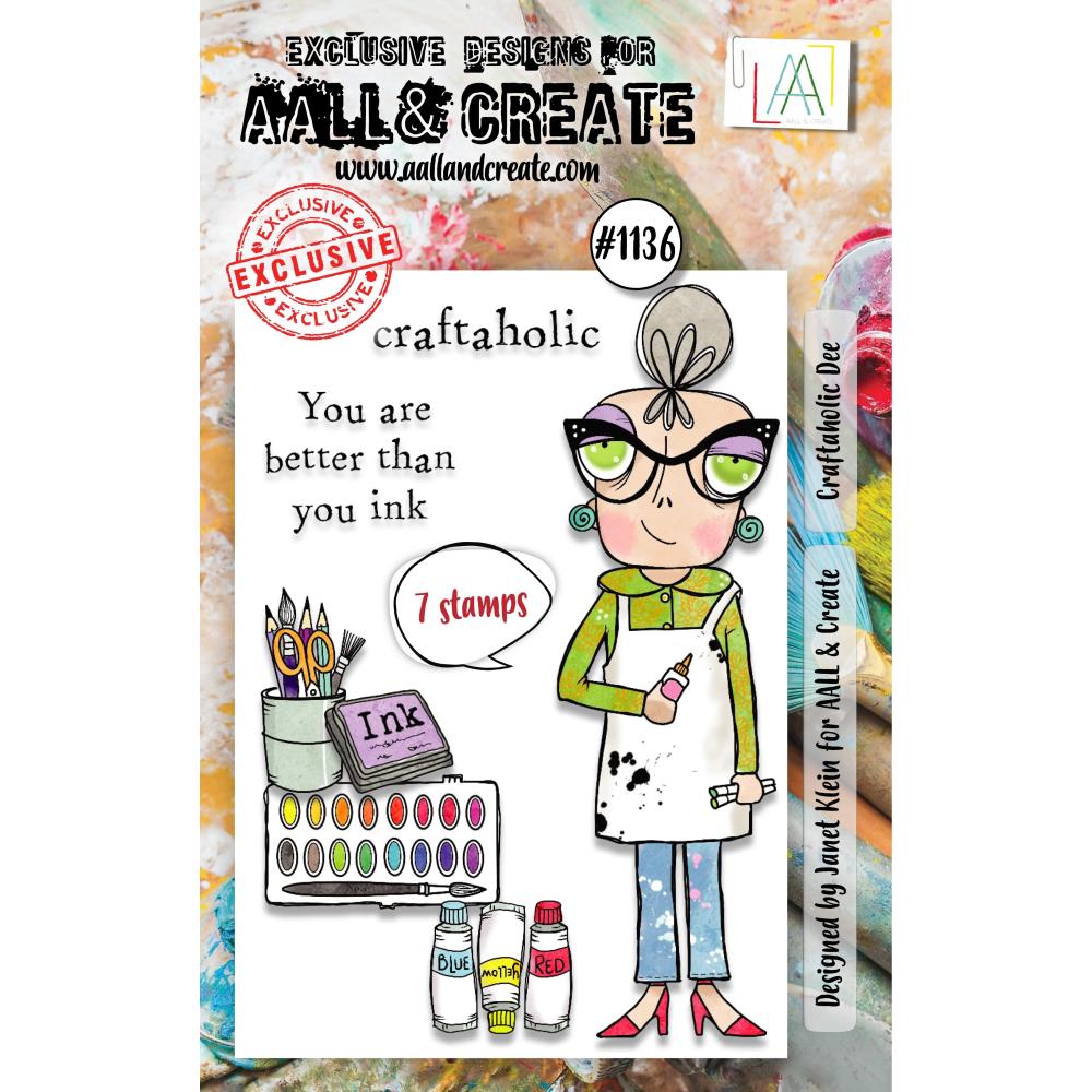 AALL And Create A7 Photopolymer Clear Stamp Set: Craftaholic Dee (LLTP1136)