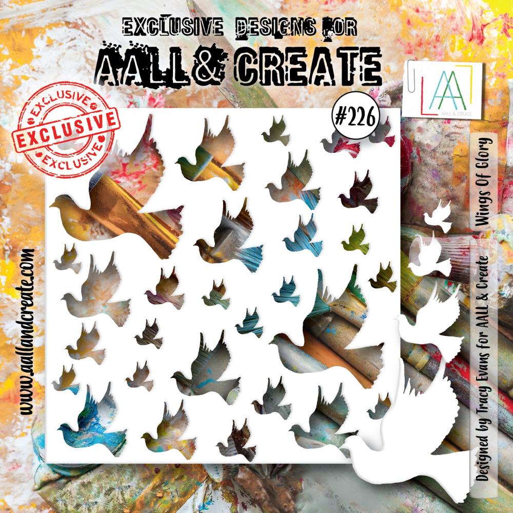 AALL And Create 6"X6" Stencil: Wings Of Glory (ALLPC226)