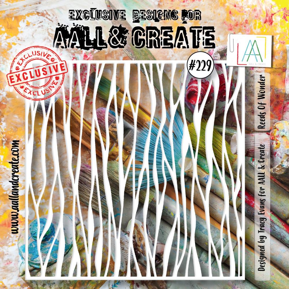 AALL And Create 6"X6" Stencil: Reeds Of Wonder (ALLPC229)