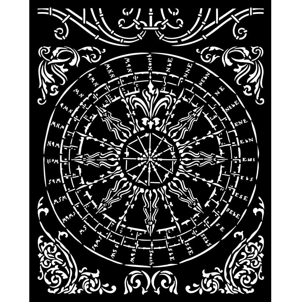 Stamperia Sir Vagabond In Fantasy World 7.87"X9.84" Stencil: Round (KSTD157)