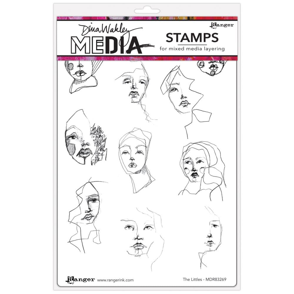 Dina Wakley Media 6"X9" Cling Stamps: The Littles (MDR1G3FM)
