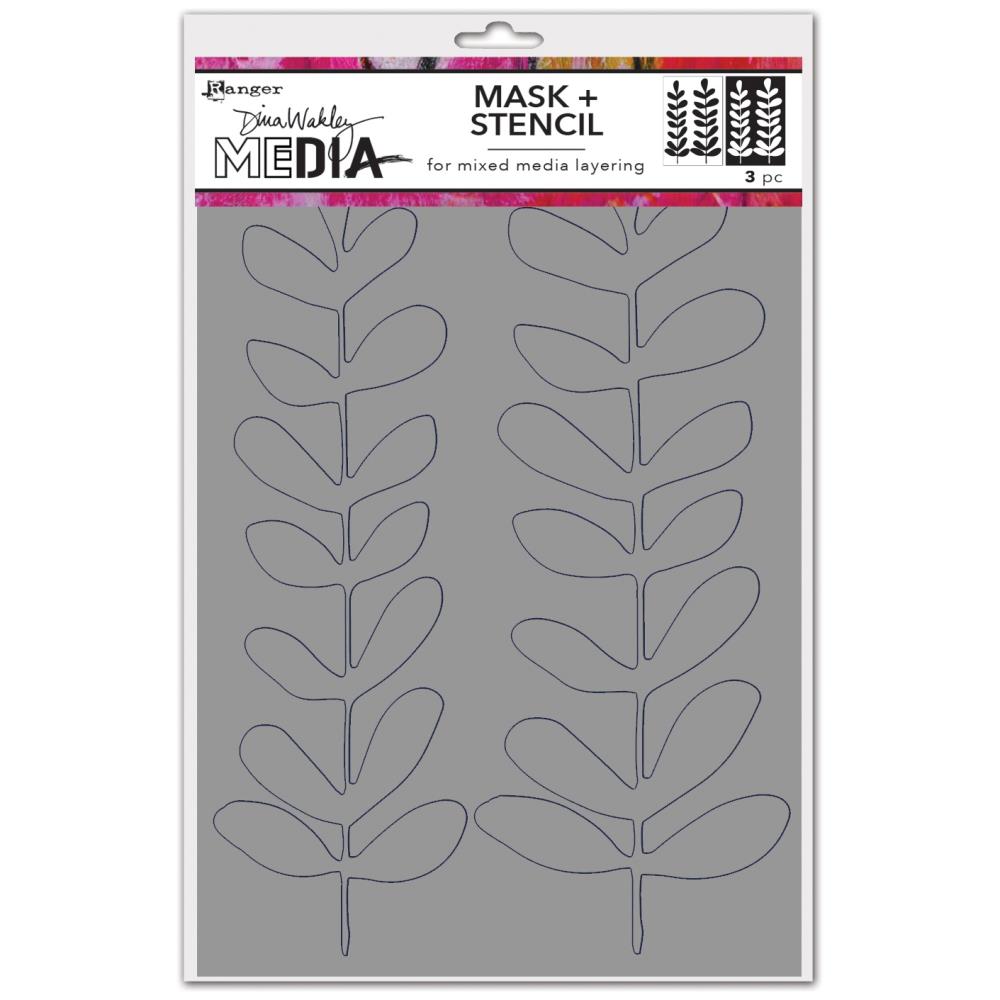 Dina Wakley Media 9"X6" Stencils: Branches Redux (MDS1G3FN)