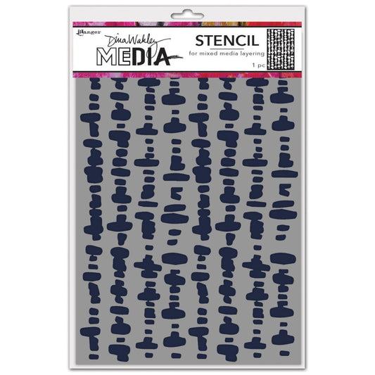 Dina Wakley Media 9"X6" Stencils: Dash Columns (MDS1G3FP)