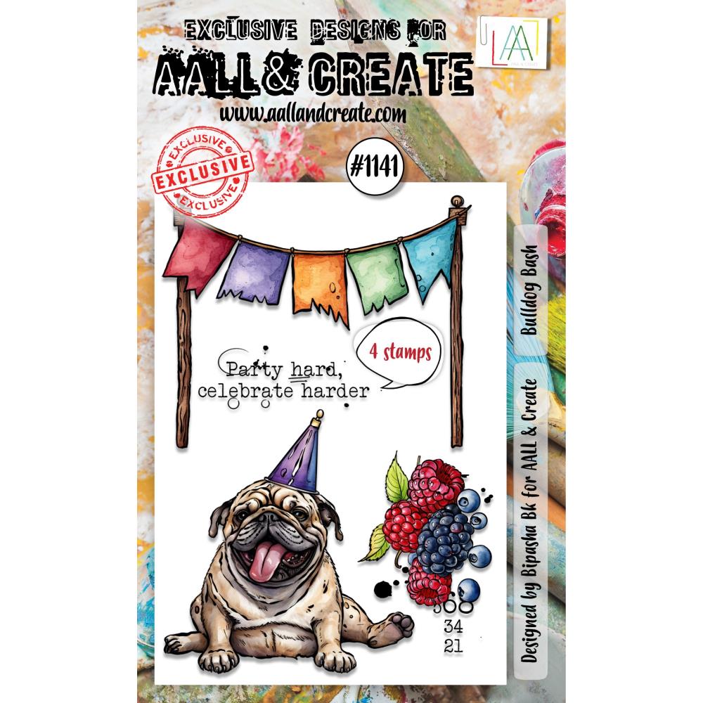 AALL And Create A6 Photopolymer Clear Stamp Set: Bulldog Bash (AALL-TP-1141)