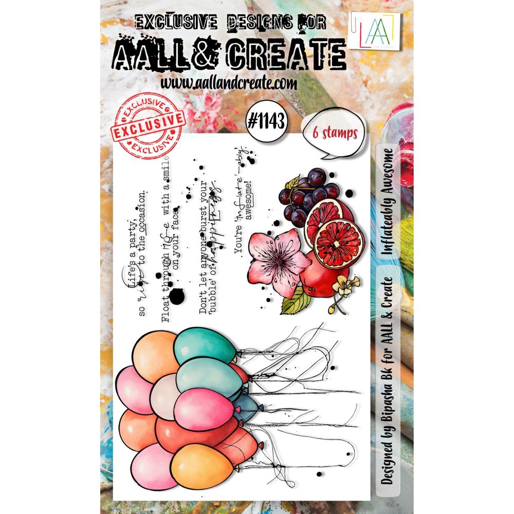 AALL And Create A6 Photopolymer Clear Stamp Set: Inflateably Awesome (AALL-TP-1143)