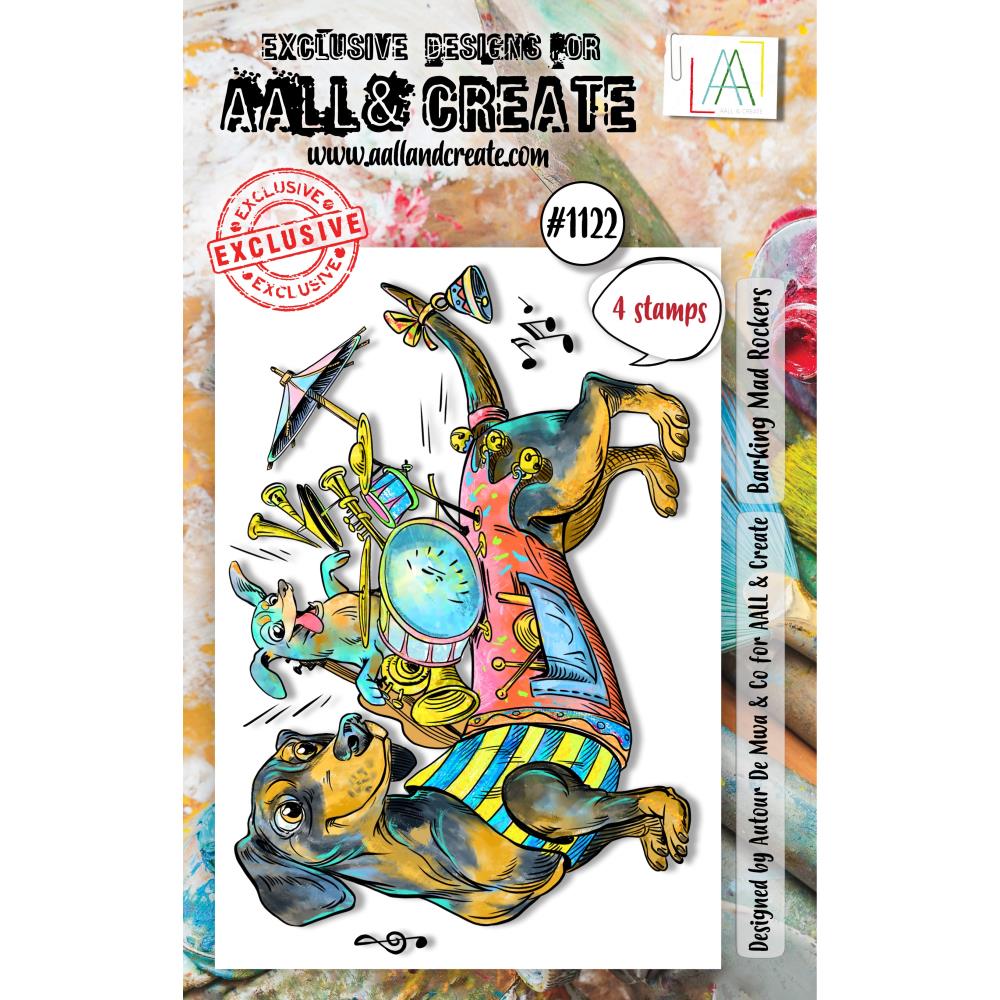 AALL And Create A7 Photopolymer Clear Stamp Set: Barking Mad Rockers (AALL-TP-1122)