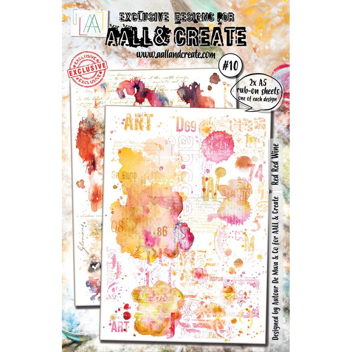 AALL And Create A5 Rub-Ons: Red Red Wine (AALL-RO-010)